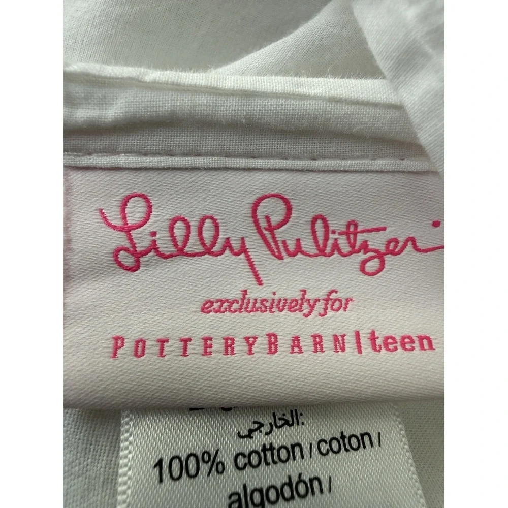 Lilly Pulitzer Pottery Barn Teen Tropical Floral Standard Pillow Sham Thick Pink